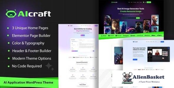 42757 AIcraft v1.0.0 - AI Application & Generator WordPress Theme 