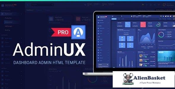 42758 Adminux PRO - Dashboard HTML Bootstrap 4, Angular 8, React, laravel Starterkit 