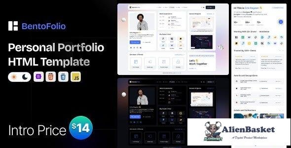 42837 Bentofolio - Personal Portfolio HTML Template 