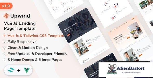 42916 Upwind - Vue Js Landing Template (Tailwind CSS + Vue Js) 