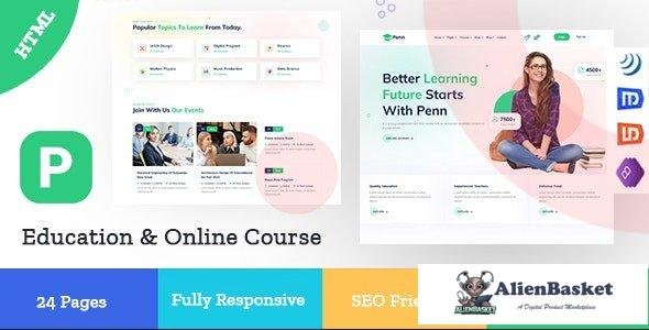 43049 Penn - Education & Online Course HTML Template 