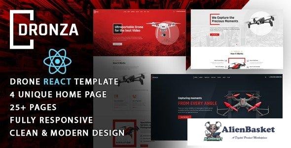 43062 Dronza - Drone Aerial Photography React Template 