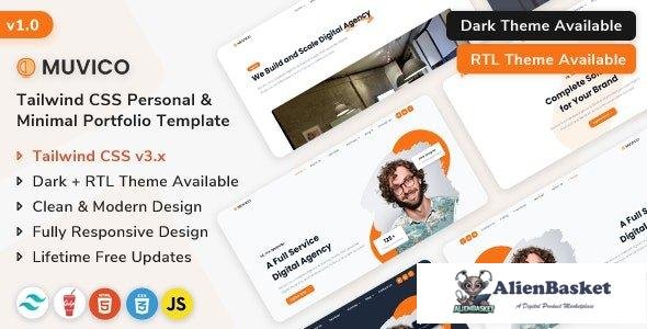 43148 Muvico - Tailwind CSS Personal Portfolio Template 