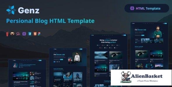 43213 Genz v3.0 - Creative Personal Blog / Portfolio HTML Template 