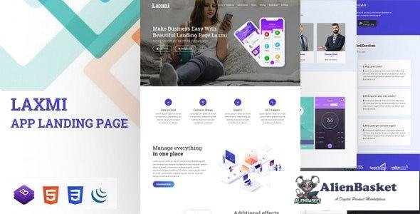 43235 Laxmi - Responsive App Landing Page 