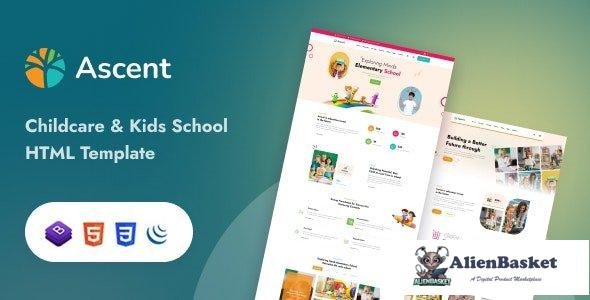 43301 Ascent - Childcare & Kids Education HTML Template 