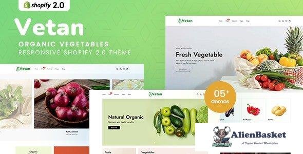 43469 Vetan - Organic Vegetables eCommerce Shopify 2.0 Theme 