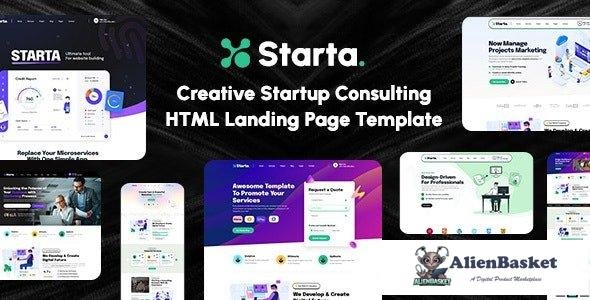 43478 Starta - Creative Startup Agency & Consulting HTML Landing Page Template 