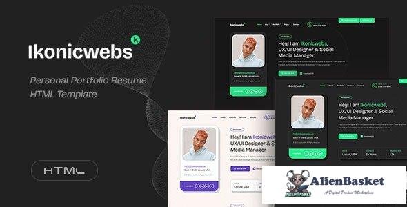 43587 Ikonicwebs - Personal Portfolio Resume HTML Template 