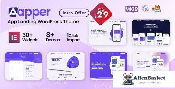 44589 Apper v2.0.12 - WordPress Multi-concept App Landing Page Theme 