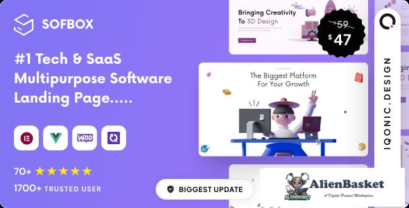 44165 Sofbox v5.0.4 - Tech & SaaS Multipurpose Software Landing Page 