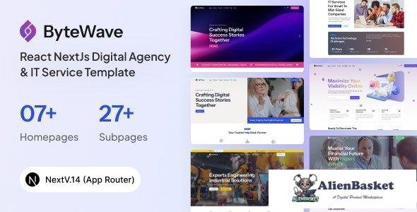 44226 Bytewave - React NextJs Digital Agency & IT Service Template 