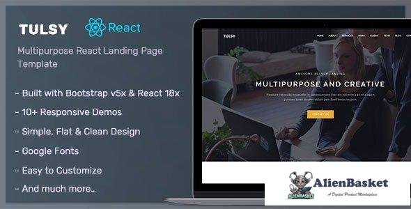 44260 Tulsy - Multipurpose React Landing Page Template 