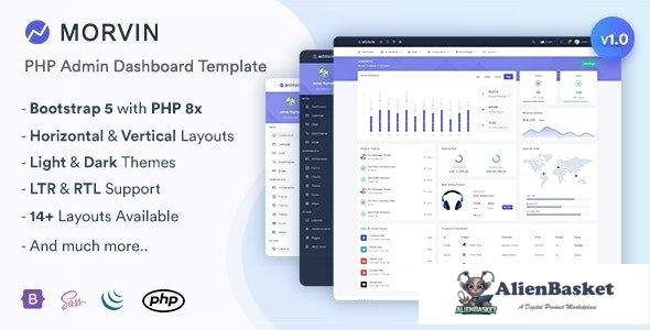 44262 Morvin - PHP Admin & Dashboard Template 