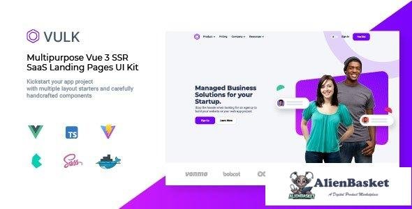 44360 Vulk v2.0.1 - Multipurpose Vue 3 SSR SaaS Landing Pages UI Kit 