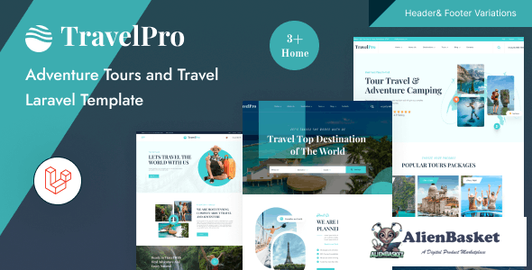 44516 TravelPro - Adventure Tour and Travel Agency Laravel 11 Template 