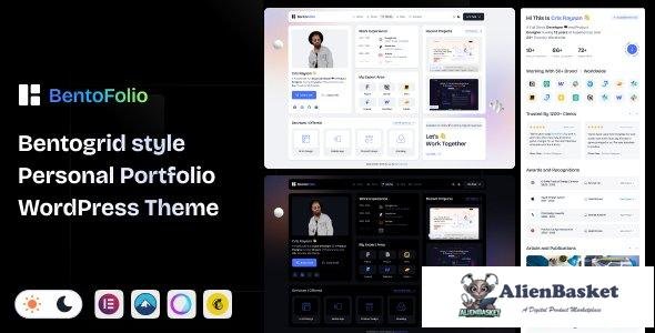 44698 Bentofolio v1.0.1 – Personal Portfolio WordPress Theme 