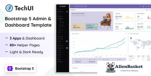 44776 TechUi - Bootstrap 5 Admin & Dashboard Ui Kit 