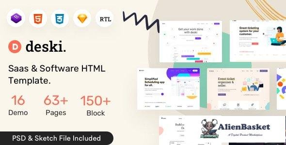 44808 Deski - Saas & Software HTML + RTL Template 