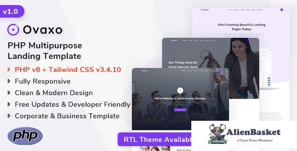 44915 Ovaxo - PHP Multipurpose Business & Corporate Landing Template 