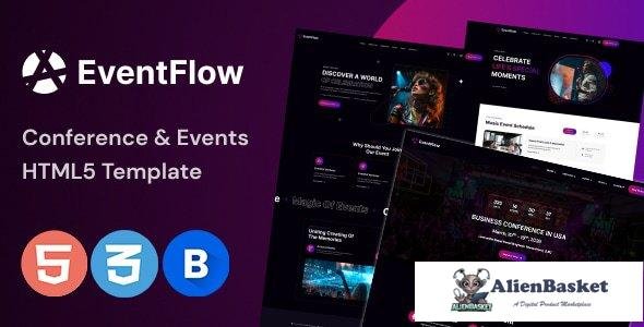 44950 EventFlow - Event, Conference & Meetup HTML5 Template 