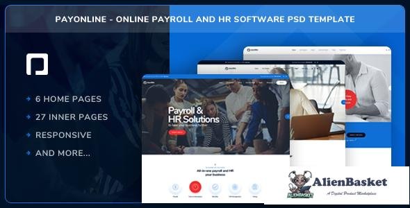 12691 Payonline - Online Payroll and HR Software PSD Template 