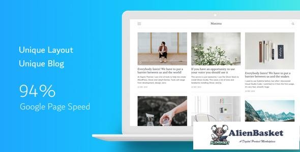 11093 Maxima - Minimal Blog and Magazine Ghost Theme 