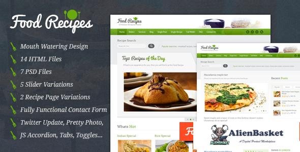 11100 Food Recipes v2.0 - Food Website and Blog Template 