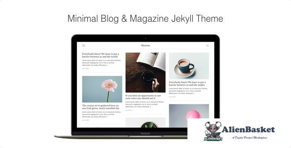 11092 Maxima - Minimal Blog and Magazine Jekyll Theme 