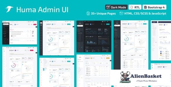 24065 Huma Admin Dashboard PRO v2.0.0 - Bootstrap 4 Admin Template 