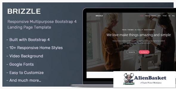 17143 Brizzle v1.0 - Responsive Bootstrap 4 Landing Page Template 
