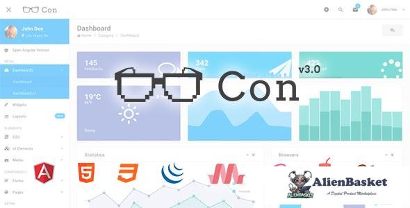 10556 Con - Material Admin Dashboard Template 
