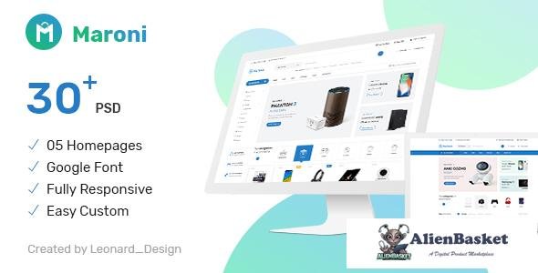 13117 Maroni - Multipurpose Electronics eCommerce PSD Template 