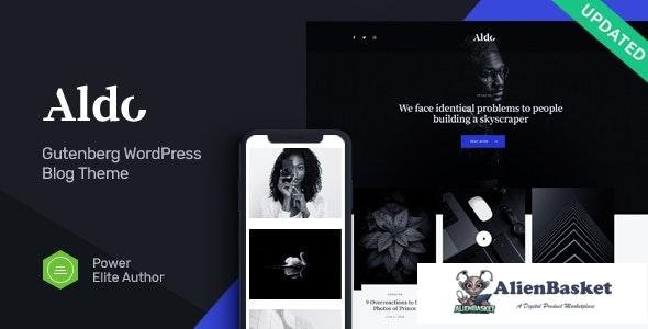 18891 Aldo v1.0 - Black and White Gutenberg Blog WordPress Theme 