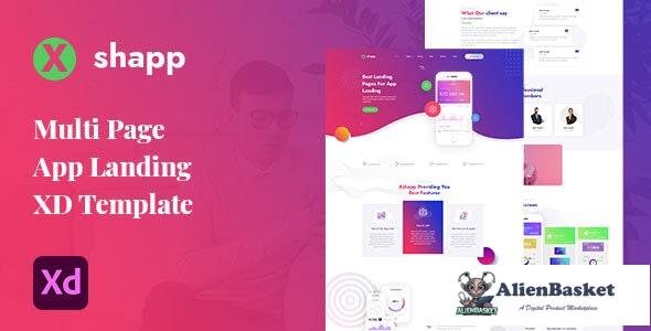 24595 Xshapp v1.0 - Multipage App Landing XD Template 