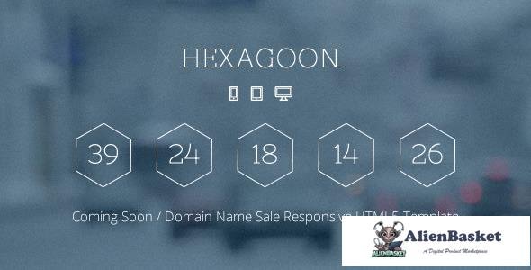 10229 Hexagoon - Coming Soon / Domain Name Sale Template 