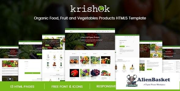 25440 Krishok v1.0 - Organic Food, Fruit and Vegetables Products HTML5 Template 