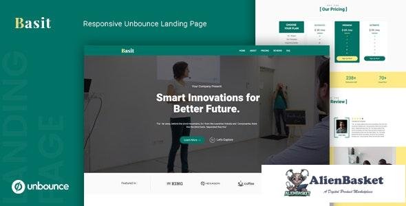 25075 Basit v1.0 - Unbounce Multipurpose Landing Page Template 
