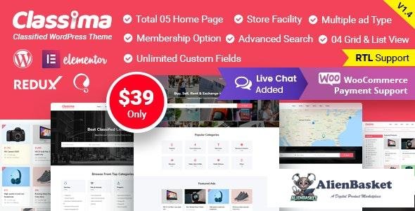 39649 Classima v2.3.1 - Classified Ads WordPress Theme 