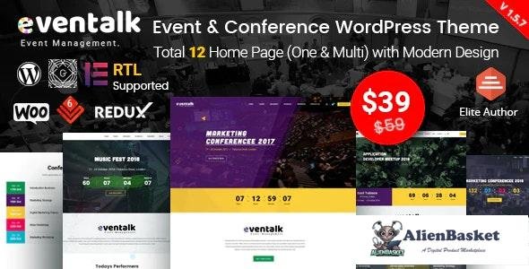 21331 EvnTalk v1.6.2 - Event Conference WordPress Theme 