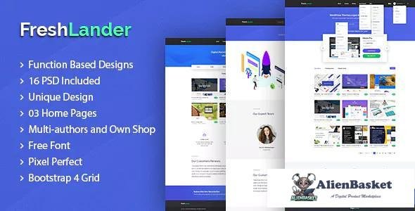 13268 FreshLander - Marketplace for Easy Digital Downloads PSD Template 