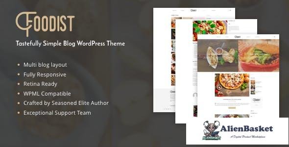 14129 Foodist v1.0 - Tastefully Simple Blog WordPress Theme 