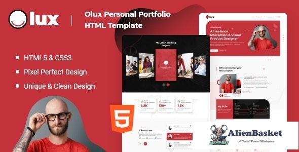 27754 Olux v1.0 - Creative Personal CV/Resume Portfolio HTML Template 