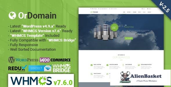 11672 OrDomain v2.5 - Responsive WHMCS Hosting WordPress Theme 