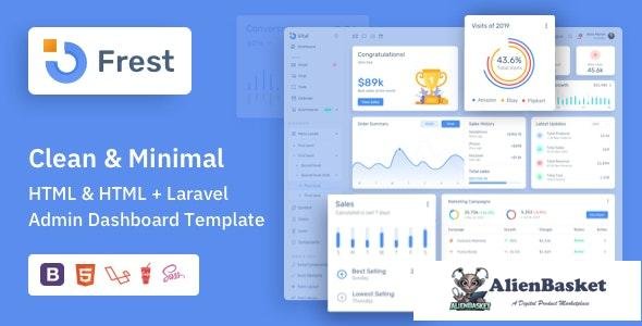 21397 Frest v2.1 - HTML & Laravel Bootstrap Admin Dashboard Template 