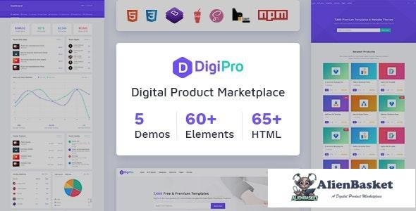 28344 DigiPro v2.2.0 - Digital Marketplace HTML Template with Dashboard 