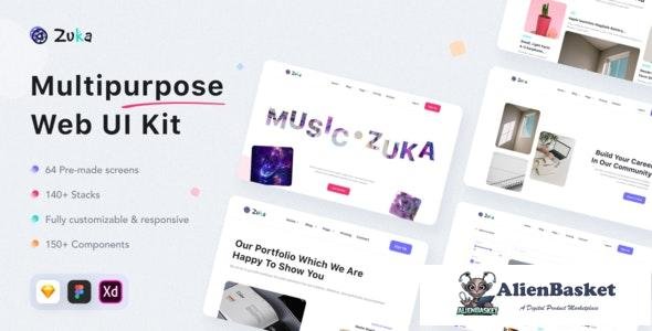 31767 Zuka v1.0 - Multipurpose Web UI Kit for Adobe XD 