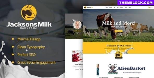 21160 Dairy Farm & Eco Milk Products WordPress Theme v1.2 