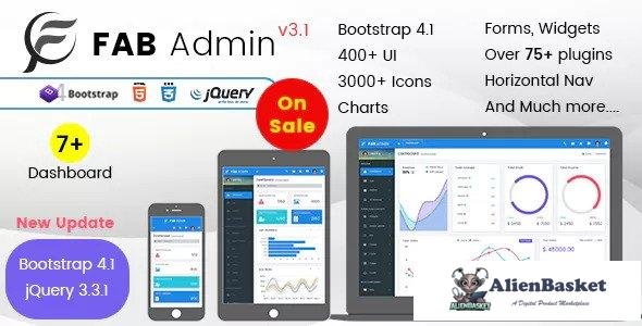 13565 Fab Admin - Responsive Admin Dashboard Template Web App 