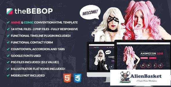 17919 The Bebop - Anime and Comic HTML Convention Template - updated 